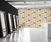 3D Salon Shop Beauty Salon Mustache Barber Shop Wall Mural Wallpaper 10
