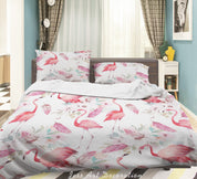 3D Animal Flamingo Feather Leaf Quilt Cover Set Bedding Set Duvet Cover Pillowcase 550