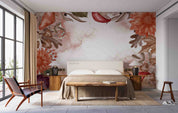 3D Watercolor Fall Leaf Mushroom Floral Wallpaper Wall Mural Wall Decor Wall Art Wall Sticker Remoable Wallpaper LQH 30