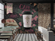 3D Restaurant Snack Bar Coffee Shop Wall Mural Wallpaper 42