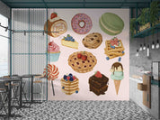 3D Delicious Dessert Set Wall Mural Wallpaper GD 5281- Jess Art Decoration