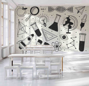 3D School STEM Science Lab Classroom Teaching Aid Wall Mural Wallpaper 1