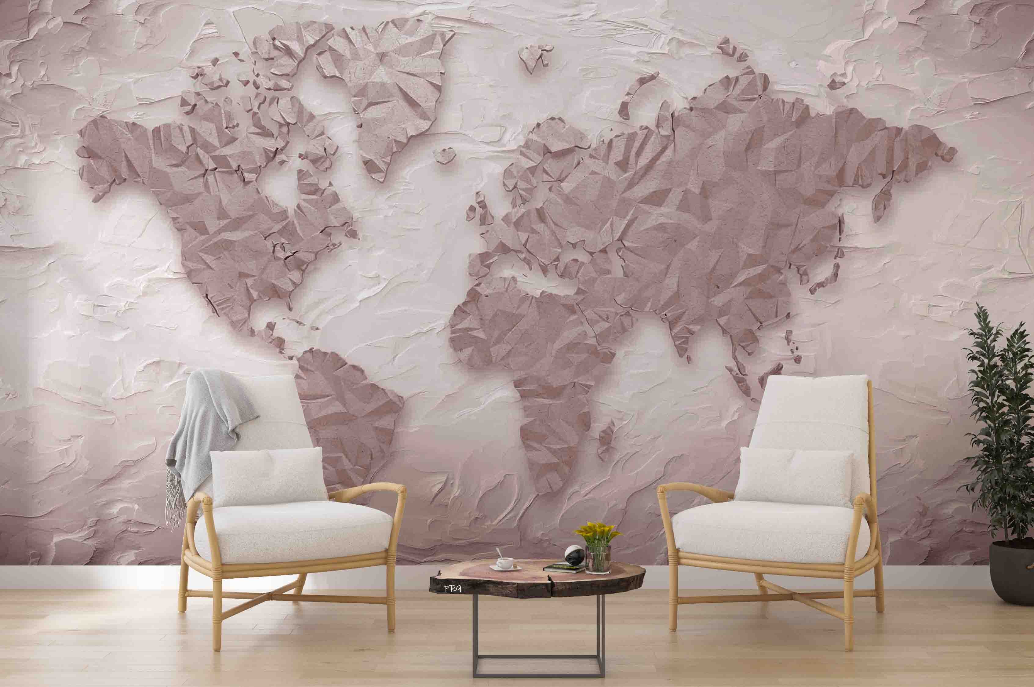 3D Abstract Retro World Map Wall Mural Wallpaper GD 4676- Jess Art Decoration