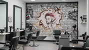 3D Barber Shop Hair Salon Haircut Specialist Wall Mural Wallpaper 7