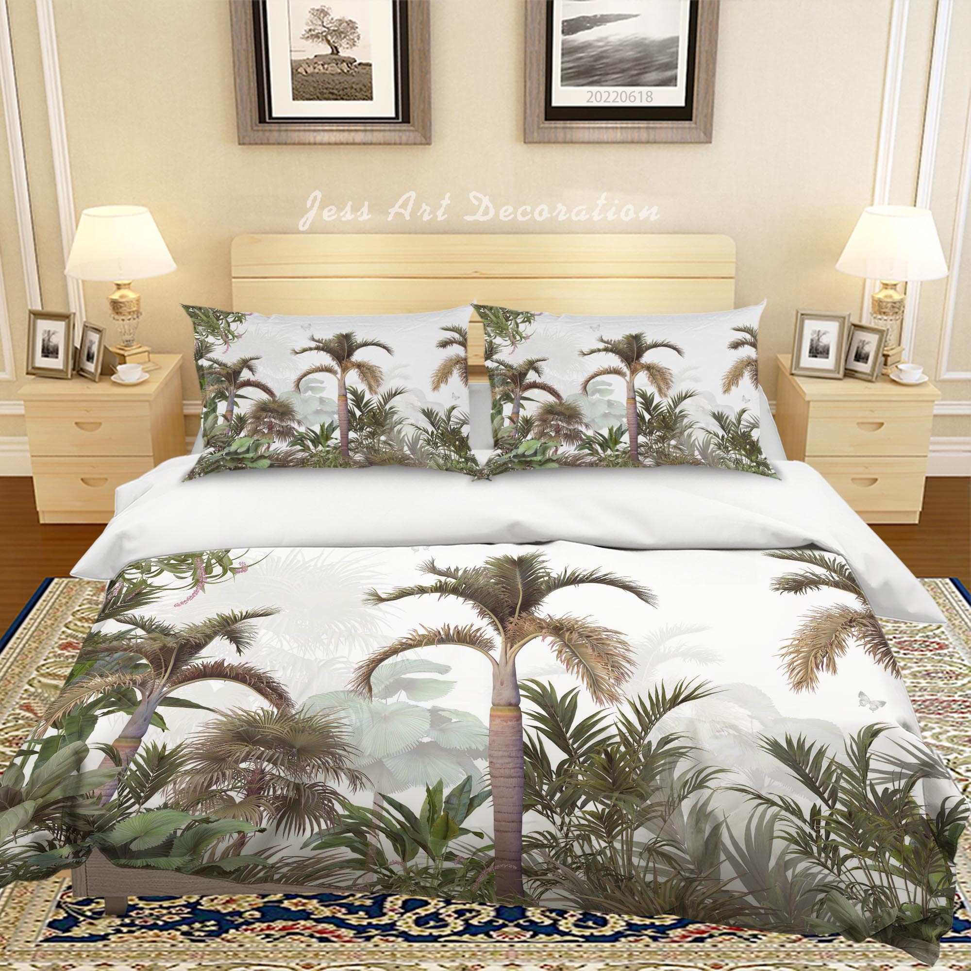3D Selva Forest Tree Quilt Cover Set Bedding Set Duvet Cover Pillowcase 670