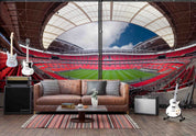 3D Architecture Stadium Cloud Sky Wall Mural Wallpaper YXL 242