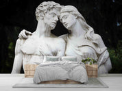 3D White Art Sculpture Black Background Wallpaper Wall Mural Wall Decor Wall Art Wall Sticker Remoable Wallpaper LQH