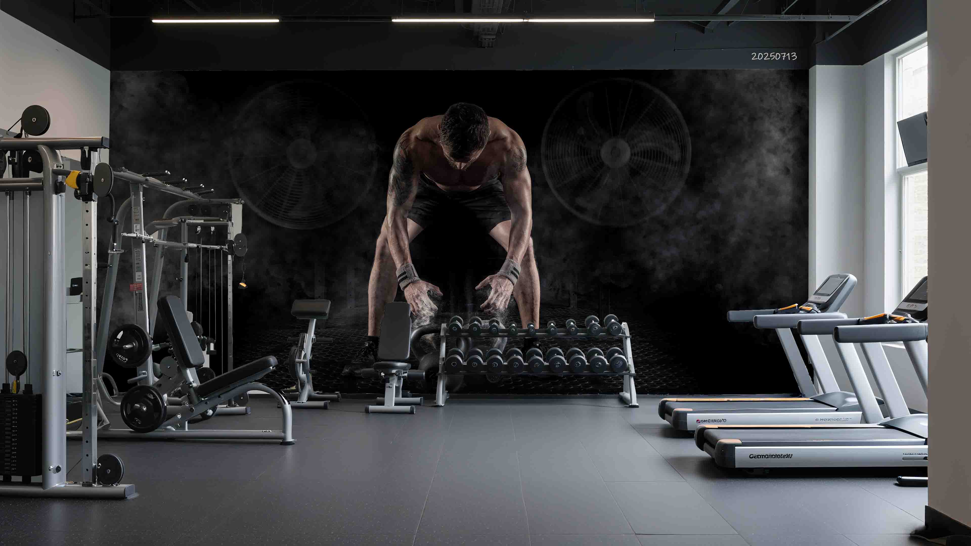 3D Gym Fitness Gymnasium Dumbbell Wall Mural Wallpaper 19