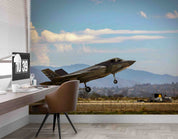 3D Military Aircraft Lockheed Martin F-35 Lightning II Wall Mural Wallpaper GD 5387- Jess Art Decoration