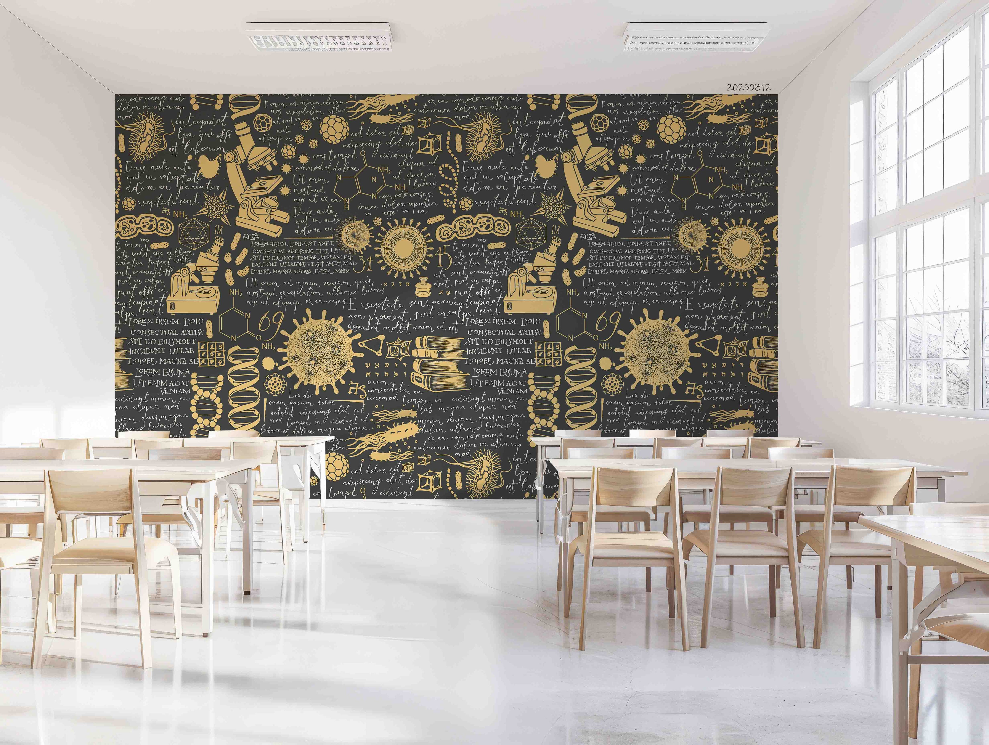 3D School STEM Science Lab Classroom Teaching Aid Biology Wall Mural Wallpaper 11