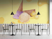 3D Ice Cream Apricot Wall Mural Wallpaper YXL 2330