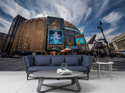 3D City Architecture Stadium Cloud Sky Road Screen Wall Mural Wallpaper YXL 448