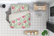 3D Floral Leaf Pale Green Quilt Cover Set Bedding Set Duvet Cover Pillowcase 478