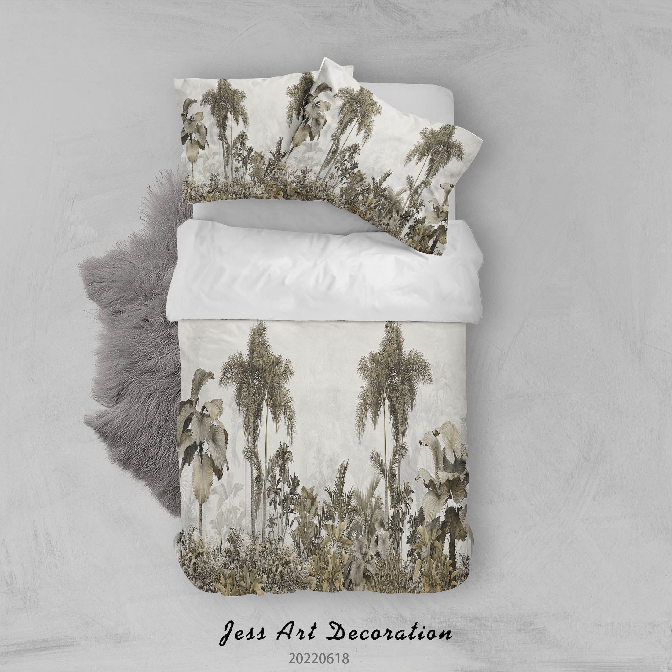 3D Selva Forest Tree Leaf Quilt Cover Set Bedding Set Duvet Cover Pillowcase 708