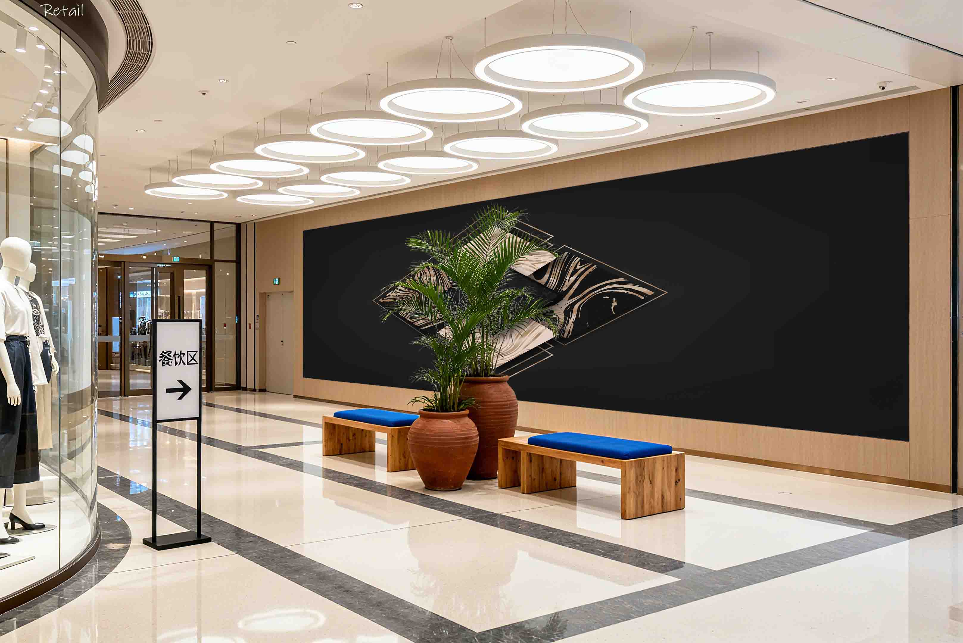 3D Retail Shop Store Market Trade Geometric Wall Mural Wallpaper 17