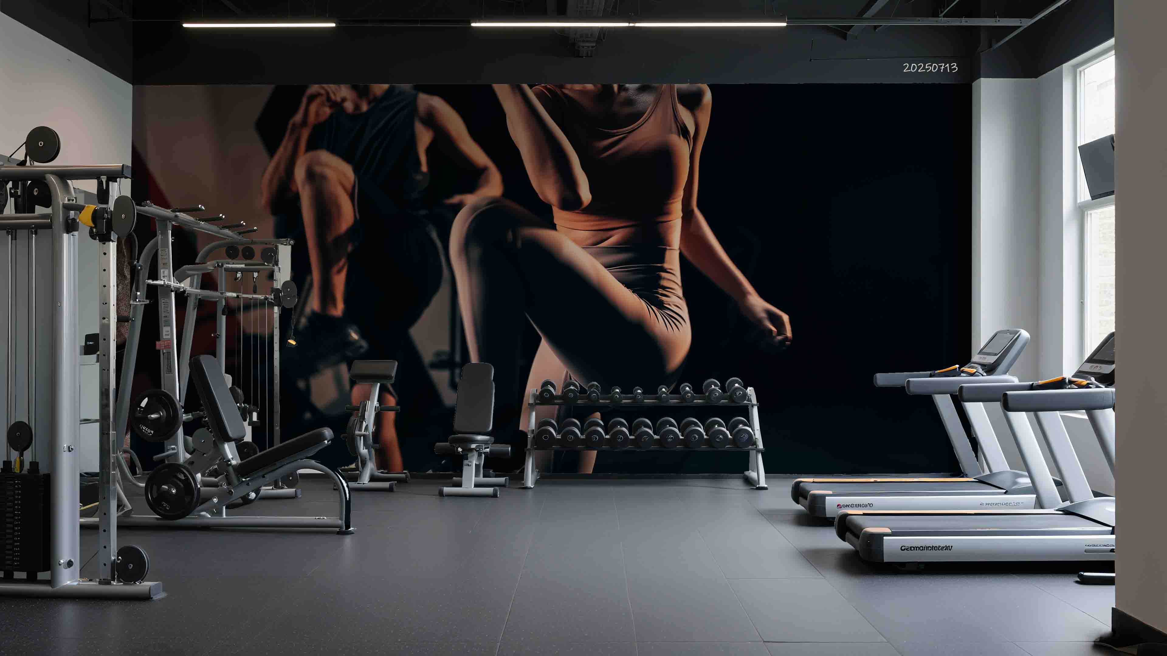 3D Gym Fitness Gymnasium Wall Mural Wallpaper 16