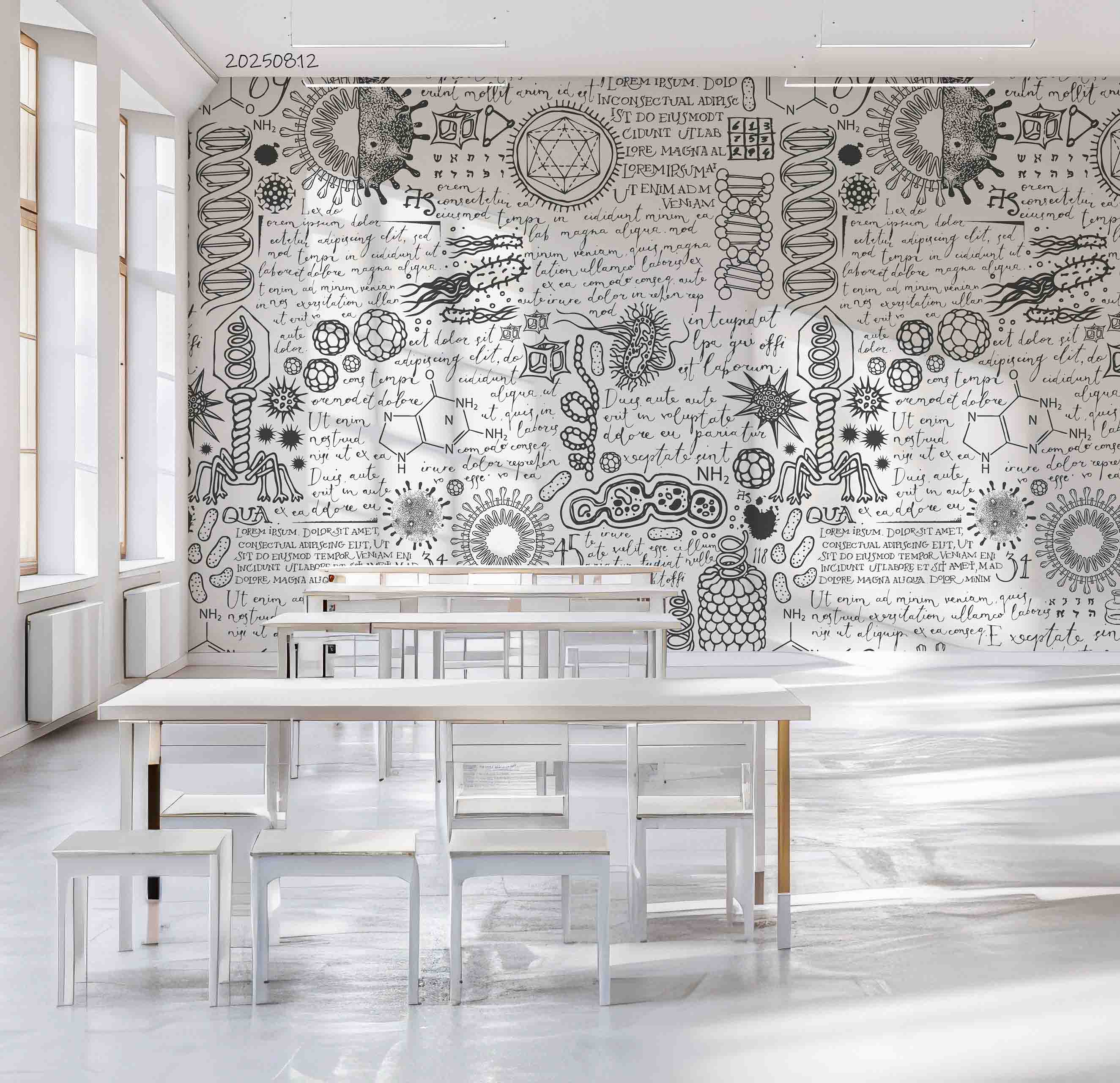 3D School STEM Science Lab Classroom Teaching Aid Biology Wall Mural Wallpaper 10