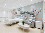 3D Aged Care Retirement Home Gerocomium Rest Home Floral Tree Wall Mural Wallpaper 32