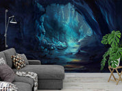3D Abstract Blue Cave Painting Wall Mural Wallpaper GD 3192- Jess Art Decoration