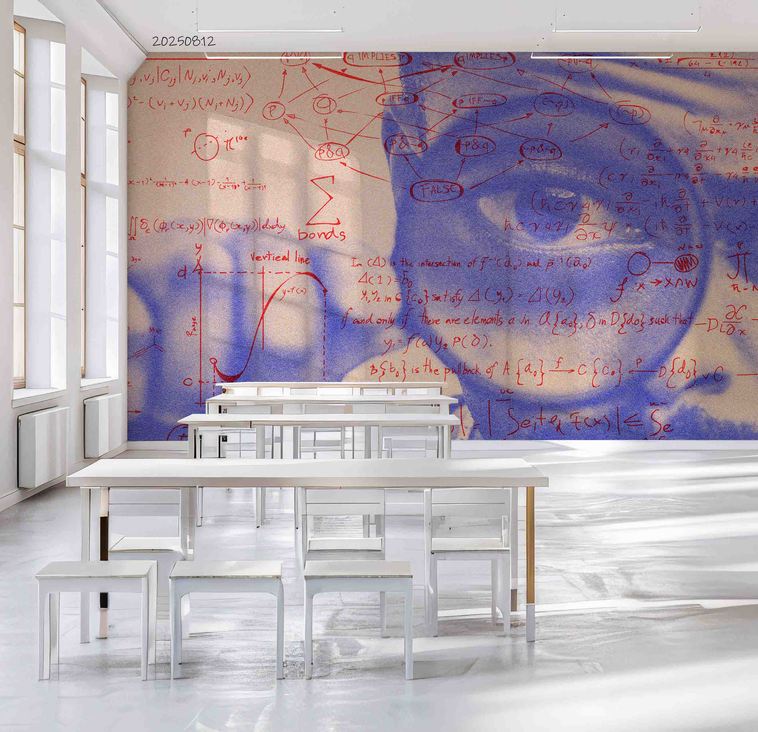 3D School STEM Science Lab Classroom Teaching Aid Math Wall Mural Wallpaper 32