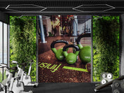 3D Gym Kettle-Bell Dumbbell Wall Mural Wallpaper YXL 2402