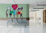 3D Clinic Hospital Rehabilitation Center Health Wall Mural Wallpaper JN 6