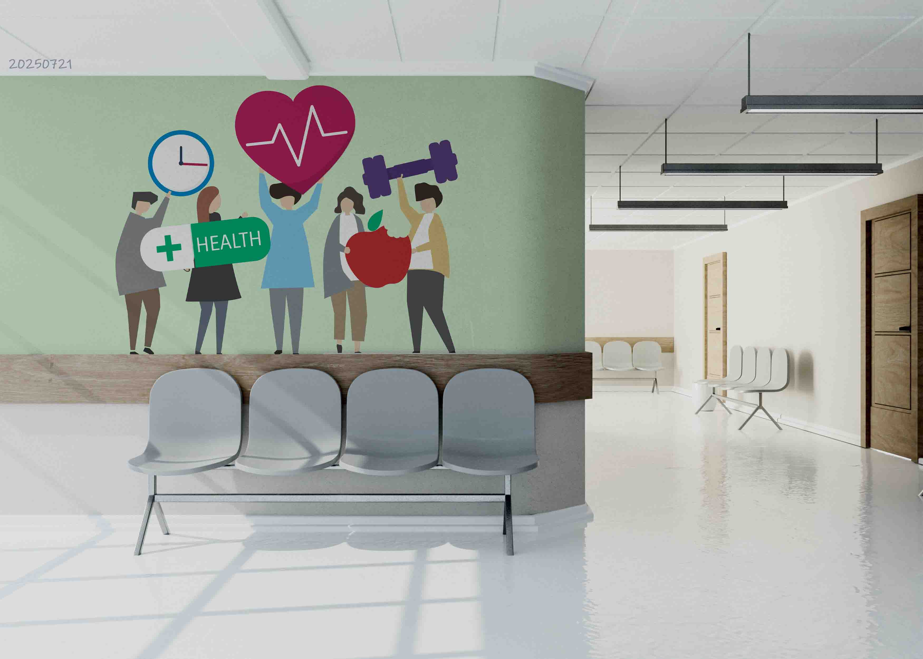 3D Clinic Hospital Rehabilitation Center Health Wall Mural Wallpaper JN 6