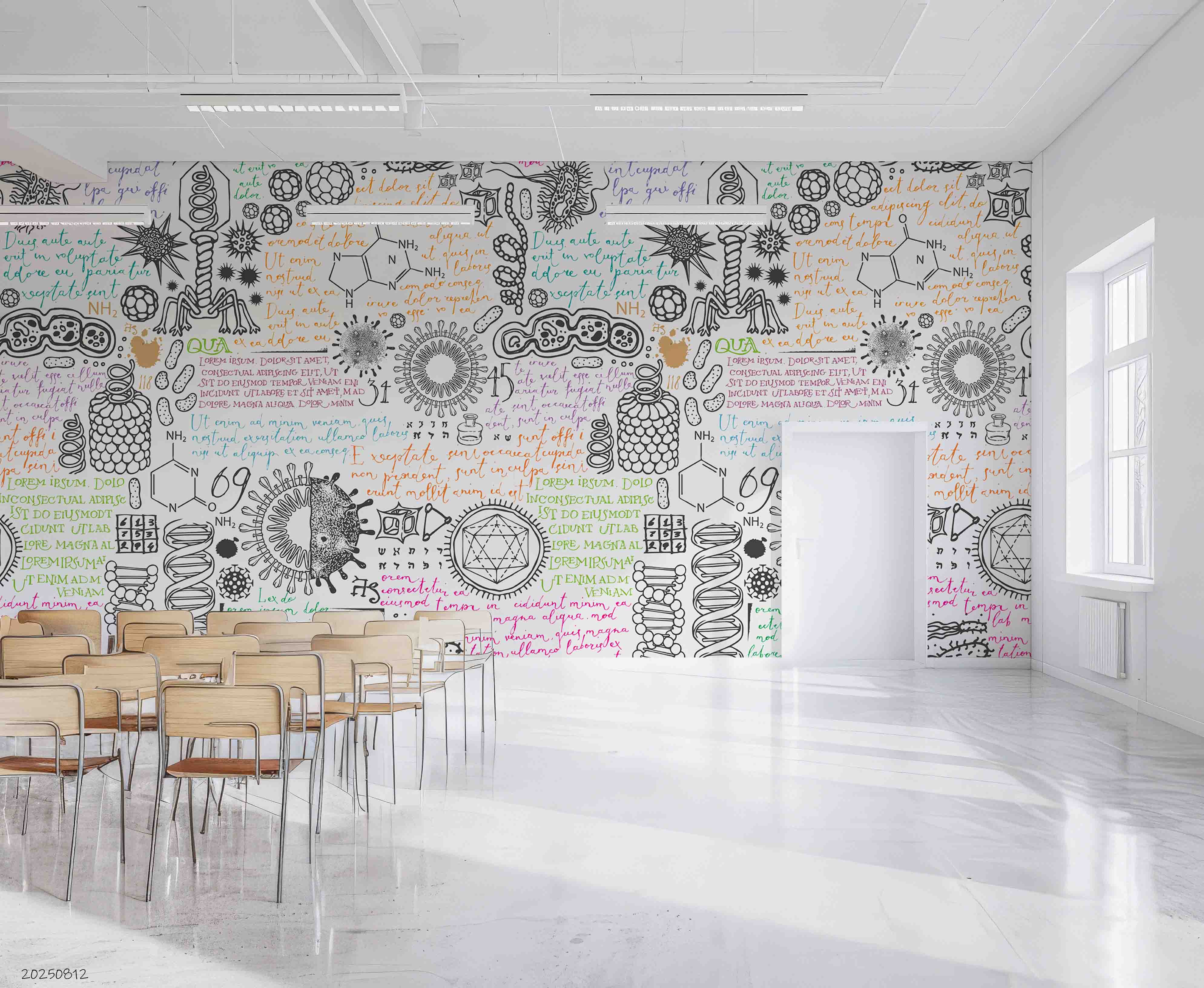3D School STEM Science Lab Classroom Teaching Aid Chemistry Wall Mural Wallpaper 12