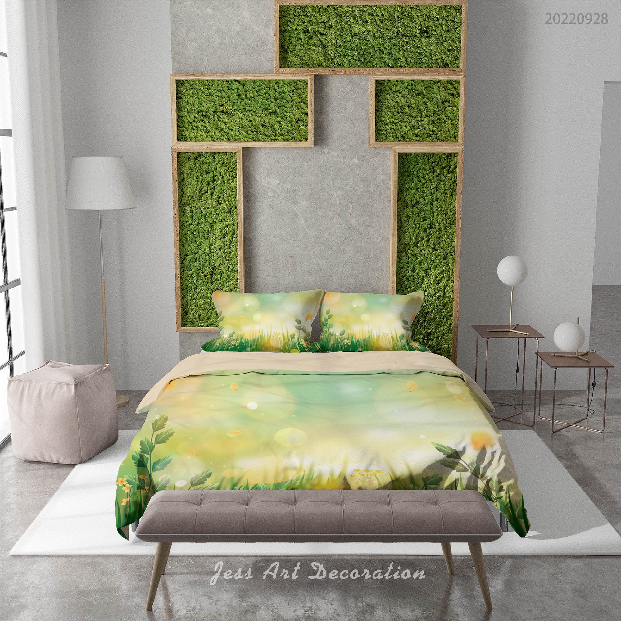 3D Floral Leaf Small Daisy Sunlight Quilt Cover Set Bedding Set Duvet Cover Pillowcase 319