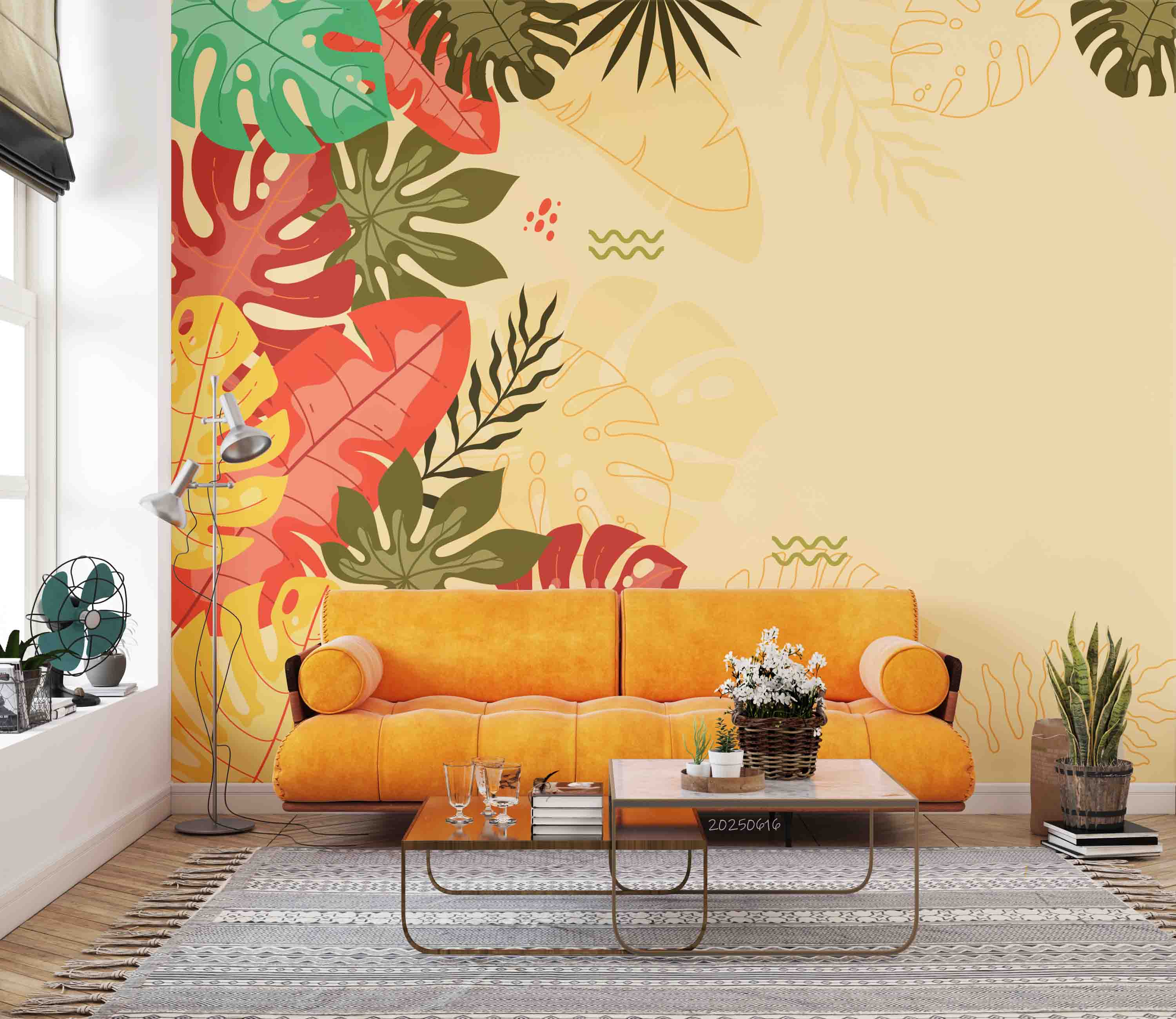3D Tropical Color Leaf Background Wallpaper Wall Mural Wall Decor Wall Art Wall Sticker Remoable Wallpaper 28