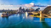 3D City Lake Architecture city skyline lake landscape wall mural wallpaper for office - view 5