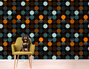 3D Dot Stripe Circle Pattern Wall Mural Wallpaper GD 4114- Jess Art Decoration