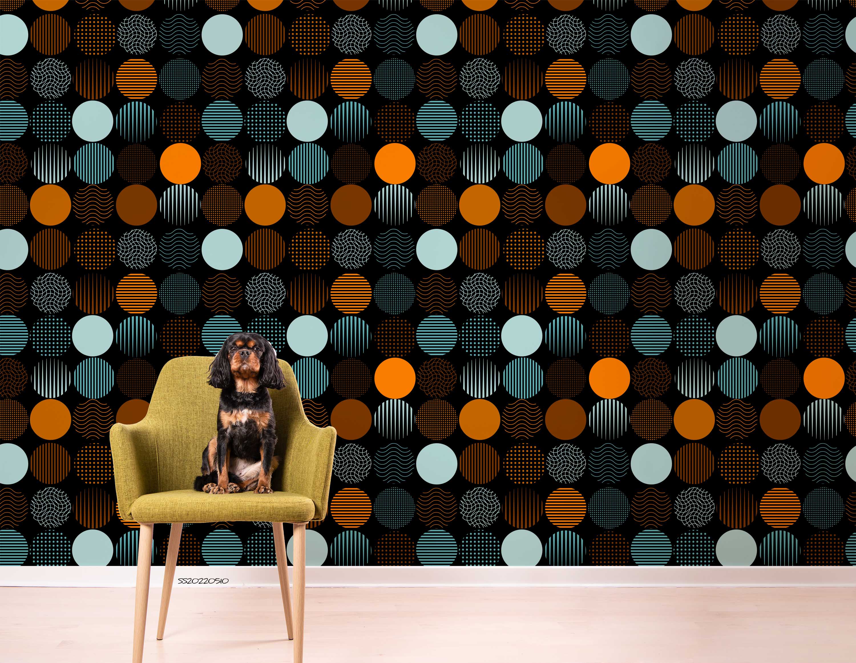 3D Dot Stripe Circle Pattern Wall Mural Wallpaper GD 4114- Jess Art Decoration