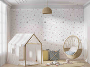 3D Star Pattern White Background Wall Mural Wallpaper GD 4538- Jess Art Decoration