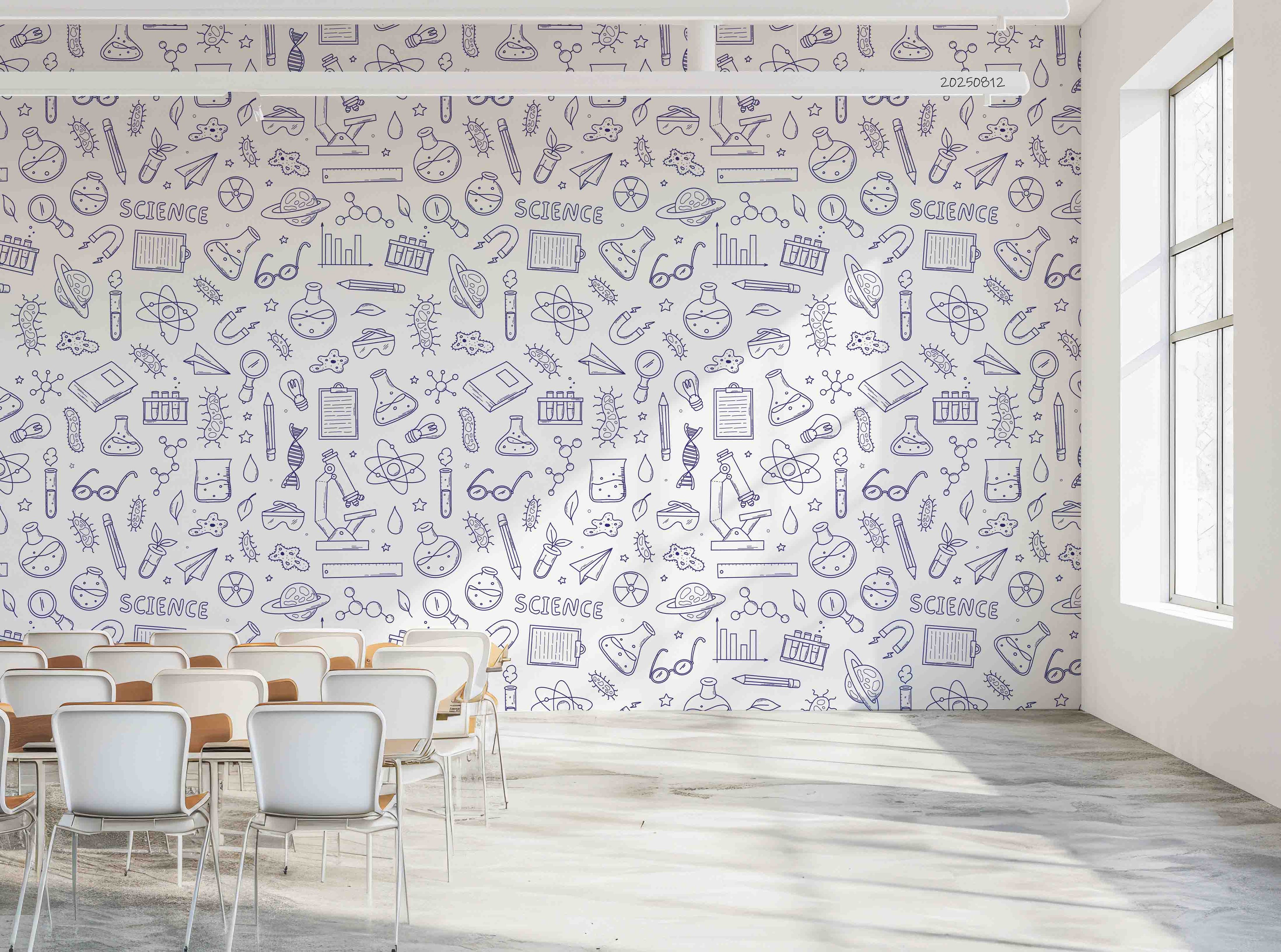 3D School STEM Science Lab Classroom Teaching Aid Wall Mural Wallpaper 22