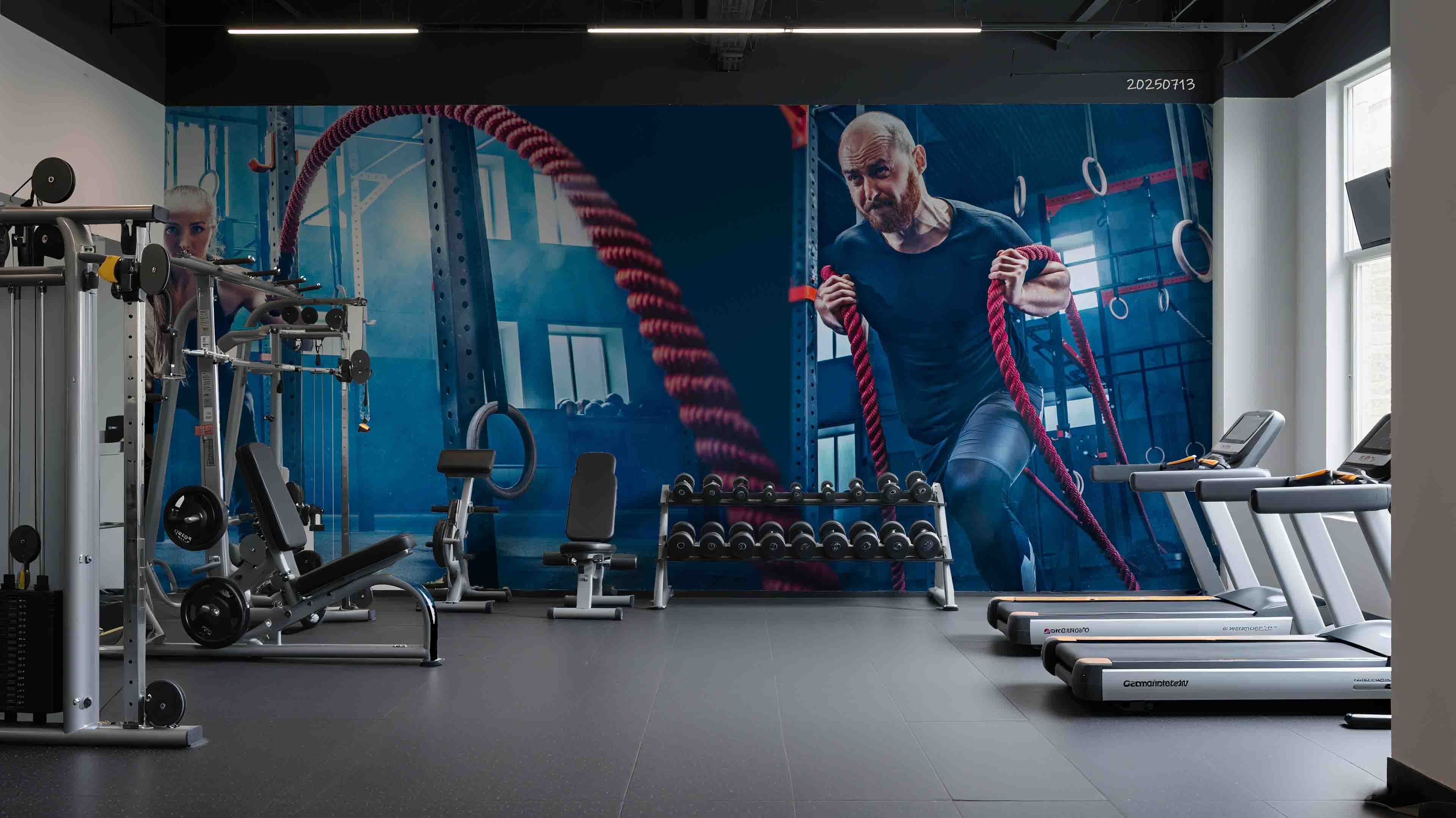 3D Gym Fitness Gymnasium Wall Mural Wallpaper 38