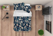 3D Butterfly Blue Line Quilt Cover Set Bedding Set Duvet Cover Pillowcase 517