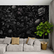3D Vintage Black Floral Leaf Wallpaper Wall Mural Wall Decor Wall Art Wall Sticker Remoable Wallpaper