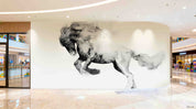 3D Retail Shop Store Market Trade Horse Wall Mural Wallpaper 16