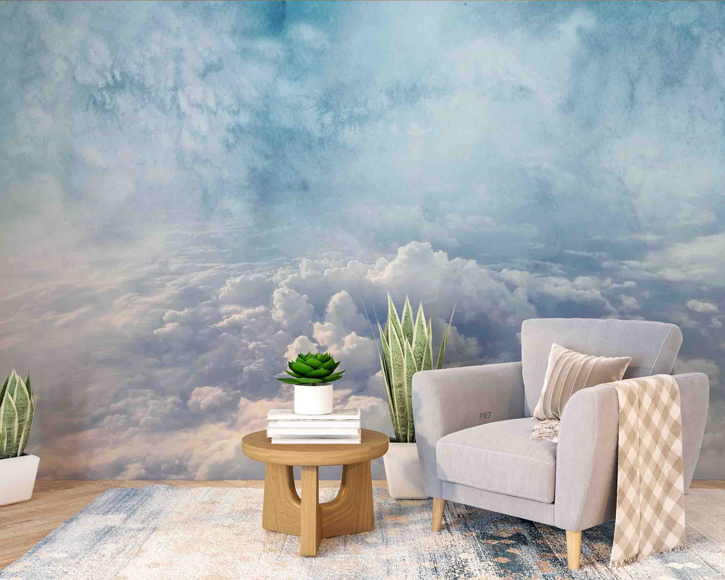 3D Sky Cloud View Wall Mural Wallpaper GD 4475- Jess Art Decoration