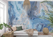 3D Aged Care Retirement Home Gerocomium Rest Home Marble Blue Wall Mural Wallpaper 10