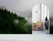 3D Beautiful Forest Mist Mountain View Wall Mural Wallpaper GD 3293- Jess Art Decoration