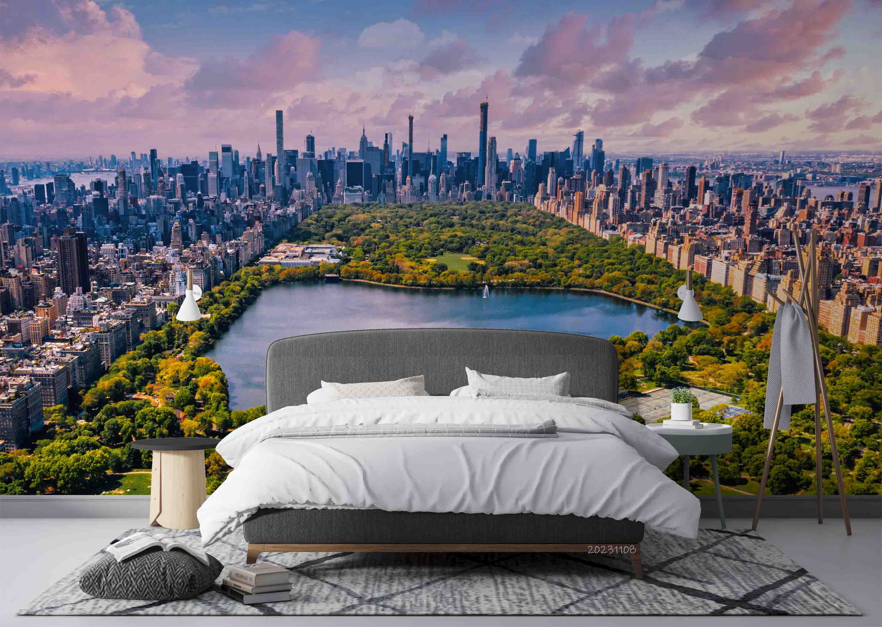 3D Architecture River Tree Mansion Cloud Sky Wall Mural Wallpaper YXL 3040