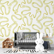 3D Cartoon Animal Golden Snake Kids Wallpaper Wall Mural Wall Decor Wall Art Wall Sticker Remoable Wallpaper