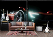 3D Black Sports Car Wallpaper Wall Mural Wall Decor Wall Art Wall Sticker Remoable Wallpaper