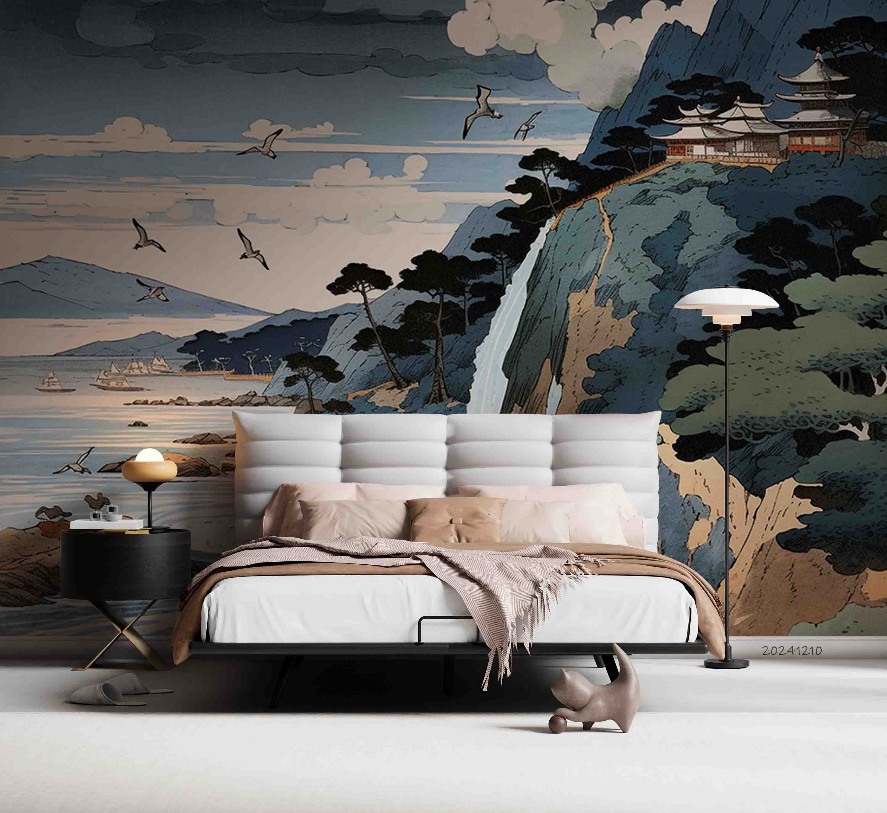 3D Ancient Japanese Landscape Oil Painting Wallpaper Wall Mural Wall Decor Wall Art Wall Sticker Remoable Wallpaper 9