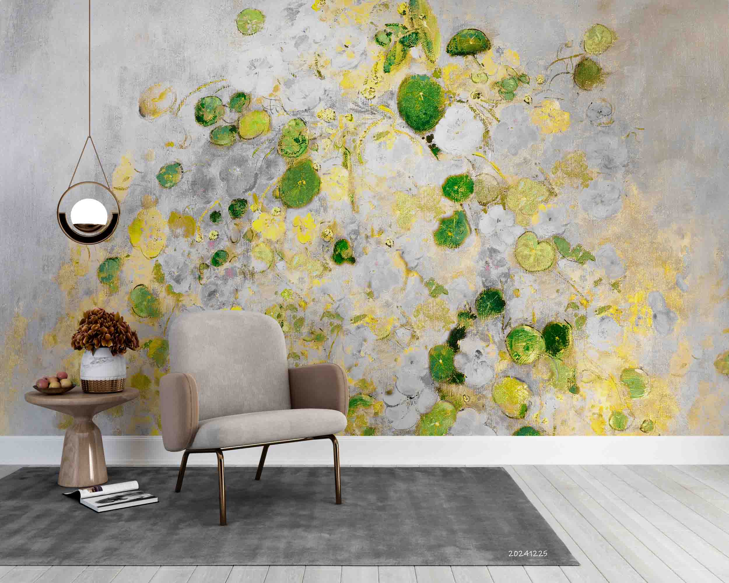 3D Vintage Floral Oil Painting Wallpaper Wall Mural Wall Decor Wall Art Wall Sticker Remoable Wallpaper LQH 10