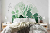 3D Tree Leaf Round Rectangle Wall Mural Wallpaper YXL 3093