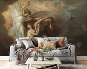 3D Oil Painting Woman Cloud Snake Stone Wall Mural Wallpaper YXL 2498