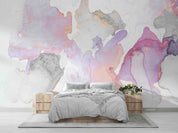 3D Abstract Damaskeen Ellipse Ink And Wash Wall Mural Wallpaper YXL 624